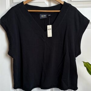 NWT Maeve / Black Boxy Relaxed Vest Top / M